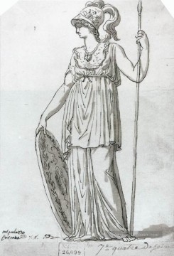 Minerva néoclassicisme Jacques Louis David Peinture à l'huile